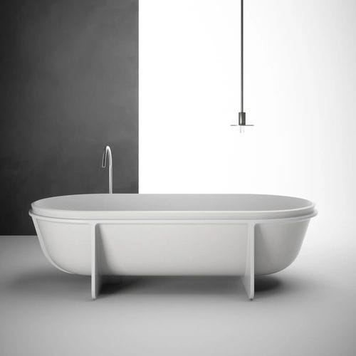 Baignoire ovale - CONTROSTAMPO - FALPER - à poser / pour habitat / en CristalPlant®