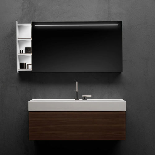 Armoire de toilette à miroir avec éclairage intégré - SLIDE - FALPER - contemporaine / résidentielle / en bois