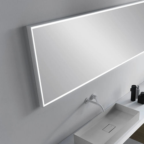Miroir de salle de bain mural - FALPER - contemporain / rectangulaire / en CristalPlant®