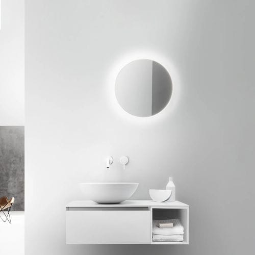 Meuble vasque suspendu - QUATTRO.ZERO - FALPER - en CristalPlant® / contemporain / sans porte