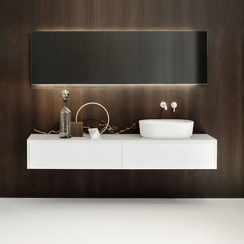 Meuble vasque suspendu - VIAVENETO - FALPER - en verre / en CristalPlant® / contemporain