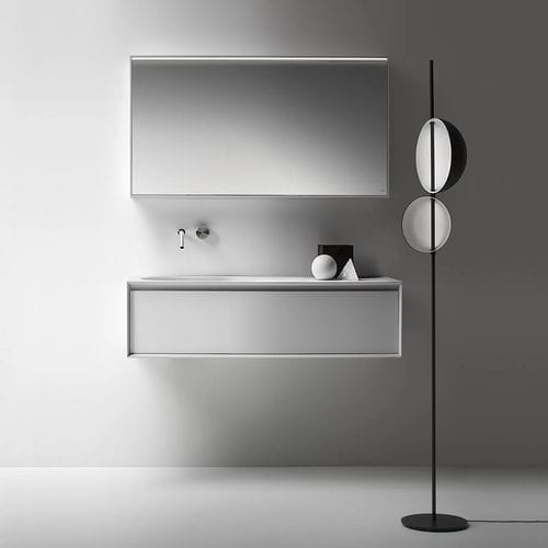 Meuble vasque double - SHAPE EVO - FALPER - suspendu / en CristalPlant® / contemporain