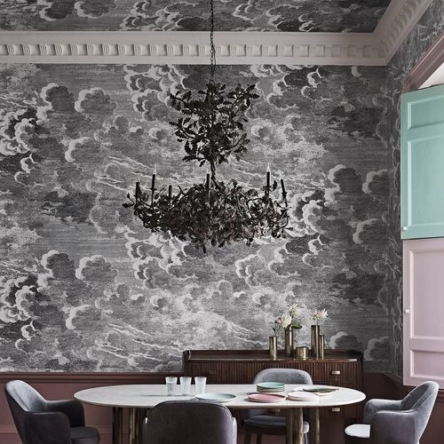 Papier peint contemporain - Nuvole - Cole&Son - en tissu / à motif nature / blanc