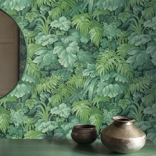 Papier peint classique - Royal Fernery - Cole&Son - en tissu / à motif nature / blanc