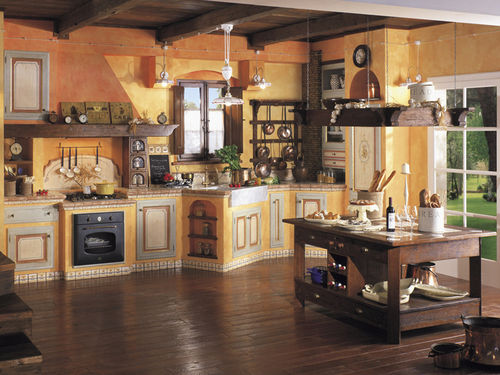 Cuisine de style - LA MURATURA - Mobili di Castello - en bois massif / en bois / avec poignée