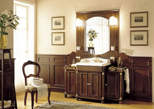 Meuble vasque en noyer - OLD ENGLAND - Mobili di Castello - de style / avec miroir