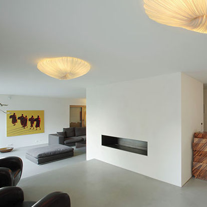 Plafonnier contemporain - MORNING GLORY : CORAL - Aqua Creations - en soie / à LED / fluocompact