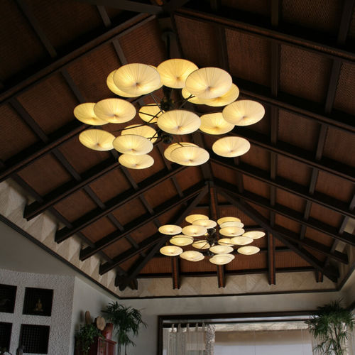 Lustre contemporain - SUNSA: 21 - Aqua Creations - en acier inoxydable / en soie / professionnel