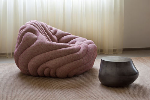 Fauteuil contemporain - GLADIS - Aqua Creations - en tissu / tapissé / rouge
