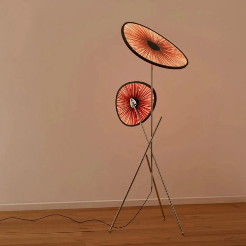 Lampe sur pied - LAKE DOIRAN  - Aqua Creations - en acier inoxydable / en soie / en acrylique