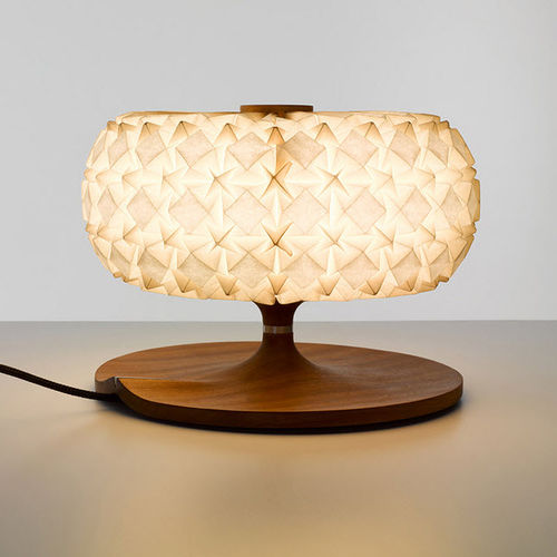 Lampe de table - 96 MOLECULES - Aqua Creations - en bois / en papier / contemporaine