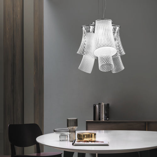 Suspension - ASSIBA - Vistosi - en chrome / en verre soufflé / contemporaine
