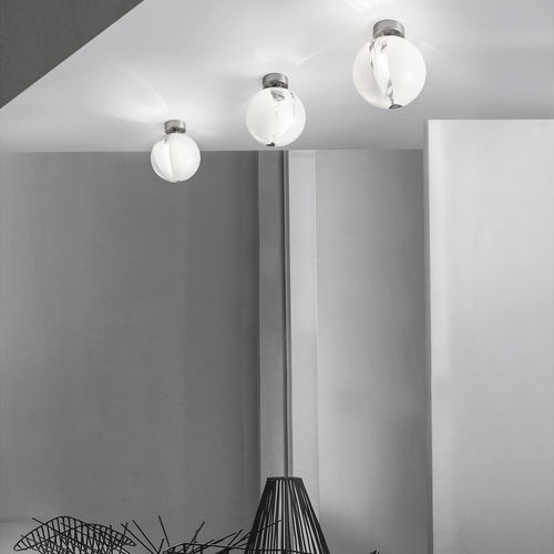 Plafonnier contemporain - POC - Vistosi - rond / en verre / à LED