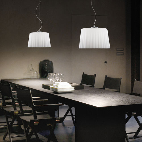 Suspension - CLOTH - Vistosi - en verre soufflé / en tissu / contemporaine