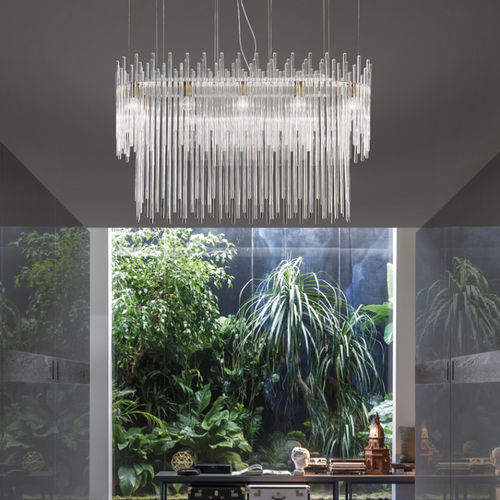 Lustre contemporain - DIADEMA - Vistosi - en verre / en métal / 8 ampoules
