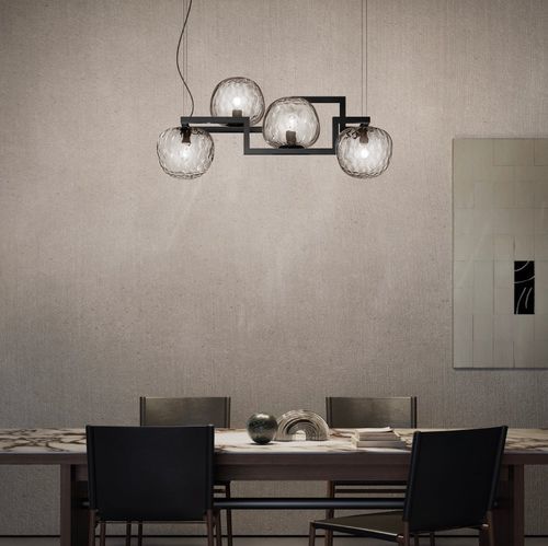 Suspension - GLOBOSE - Vistosi - en métal / en verre soufflé / contemporaine