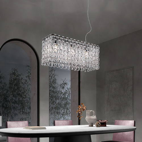 Lustre contemporain - MINIGIOGALI - Vistosi - en cristal / 6 ampoules / 5 ampoules