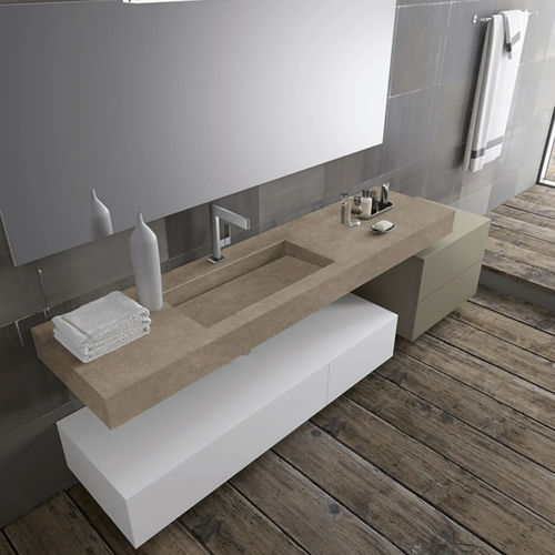 Meuble de salle de bain contemporain - ESSENZE 25 - ARCHEDA - résidentiel / en bois / en aluminium