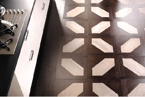 Parquet massif - SOPHIE - DARK WENGE - PARQUET IN - avec incrustations en marbre / verni / à coller