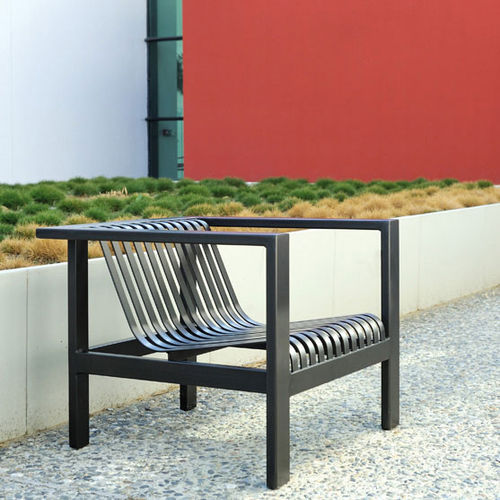 Fauteuil club contemporain - SOFIA - AREA - en métal / d'extérieur / pour espace public