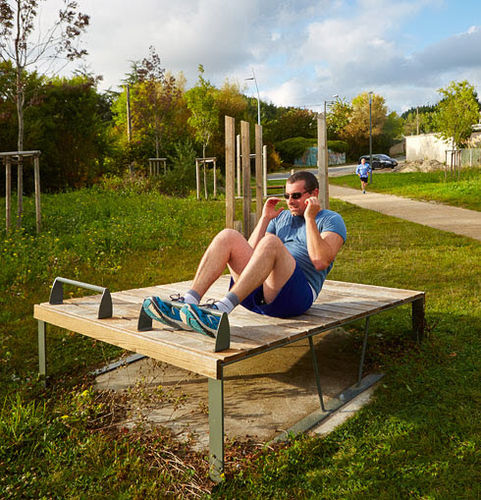 Banc à abdominaux d'extérieur - OXYGENE DUAL  - AREA