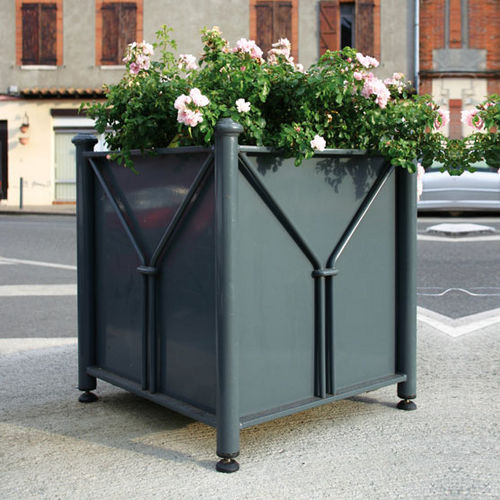 Jardinière en acier - AGORA  - AREA - en acier galvanisé / carrée / classique