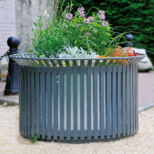Jardinière en acier - TULIPE - AREA - en acier galvanisé / ronde / contemporaine