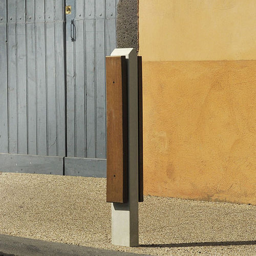 Borne de protection - NEVADA - AREA - en acier inoxydable / en bois / haute