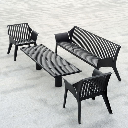 Ensemble table et chaises contemporain - VANCOUVER MÉTAL - AREA - en métal / pour espace public