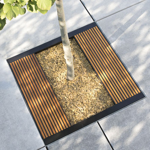 Grille d'arbre carrée - STANFORD - AREA - en acier / en bois