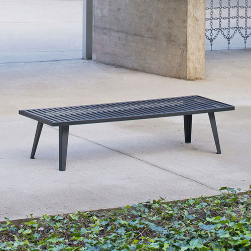 Banc public contemporain - ATLANTA - AREA - en bois / en acier