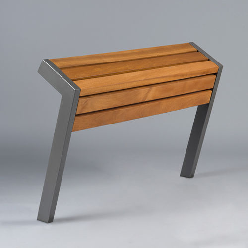 Banc public contemporain - MONTGENEVRE - AREA - en bois / en acier / assis-debout