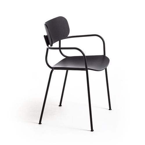Chaise de restaurant contemporaine - Kiyumi AR - arrmet - d'intérieur / en contreplaqué / en frêne