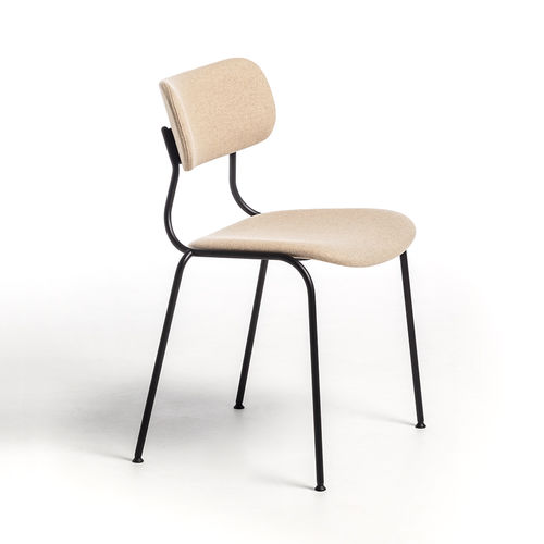 Chaise de restaurant contemporaine - Kiyumi - arrmet - d'intérieur / en tissu / en cuir