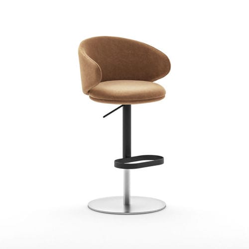 Chaise de bar contemporaine - Belle ST-ADJ - arrmet - d'intérieur / en tissu / en cuir