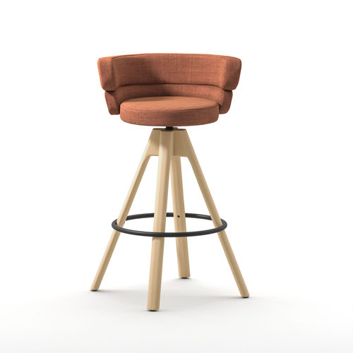 Chaise de bar contemporaine - Dam ST-4WL - arrmet - d'intérieur / en tissu / en cuir