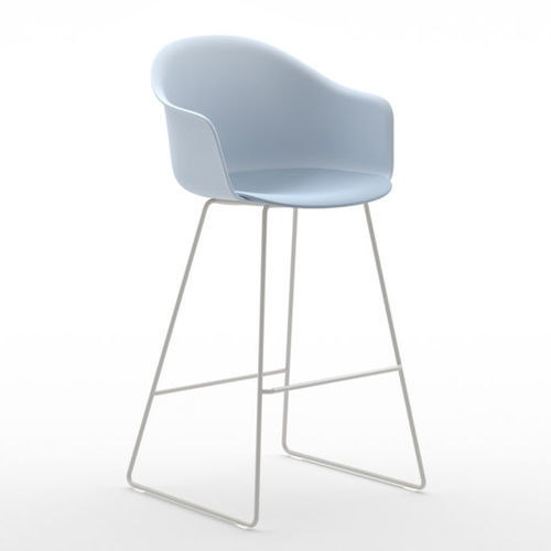 Chaise de bar contemporaine - Máni Armshell ST-SL - arrmet - d'intérieur / en polypropylène / avec piètement en métal