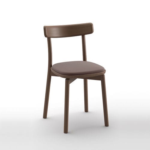 Chaise contemporaine - Fondina - arrmet - d'intérieur / en tissu / en frêne