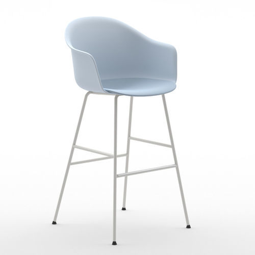Chaise de bar contemporaine - Máni Armshell ST-4L - arrmet - d'intérieur / en polypropylène / avec piètement en métal