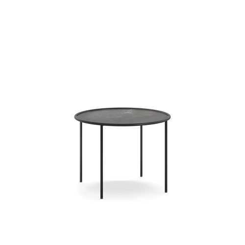 Table basse contemporaine - Ring 60 - arrmet - en acier peint / avec piètement en acier peint / ronde