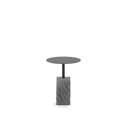 Table d'appoint contemporaine - Rocks 30 - arrmet - en acier peint / avec piètement en acier peint / ronde
