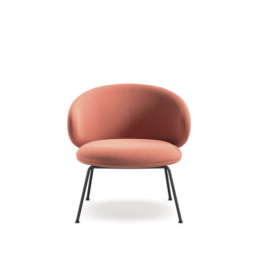 Fauteuil contemporain - Belle Lounge - arrmet - en tissu / en cuir / en métal