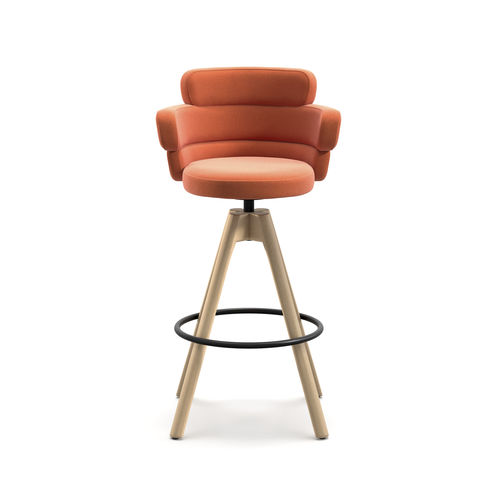 Chaise de bar contemporaine - DAM XL ST-SW - arrmet - d'intérieur / en tissu / en cuir