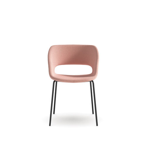Chaise visiteur contemporaine - Kabira 4L  - arrmet - d'intérieur / en tissu / en cuir