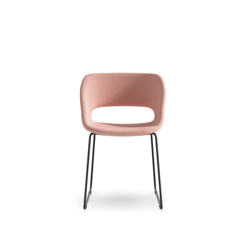 Chaise visiteur contemporaine - Kabira SL  - arrmet - d'intérieur / en tissu / en cuir