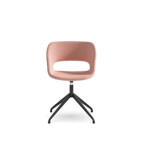Chaise visiteur contemporaine - Kabira SP - arrmet - d'intérieur / en tissu / en aluminium poli
