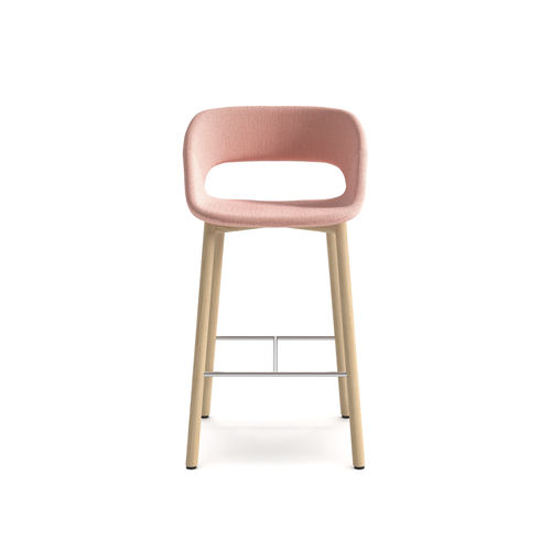 Chaise de bar contemporaine - Kabira ST 4WL - arrmet - d'intérieur / en tissu / avec piètement en frêne