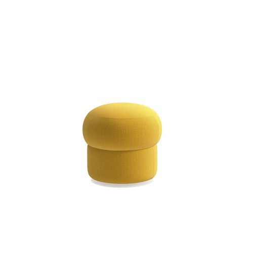 Pouf contemporain - CEPE XS - arrmet - en tissu / en cuir / rond