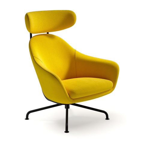Fauteuil contemporain - Dopo - arrmet - en tissu / en cuir / en acier chromé