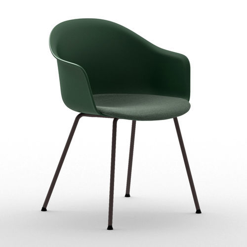 Chaise contemporaine - Máni Armshell+f 4L - arrmet - d'intérieur / en tissu / en cuir